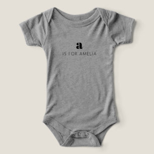 Personlig Initial är för Namn Cute Sweet Simple T Shirt