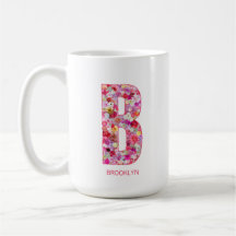 Personlig Initial | Blommig Bokstav B Monogram