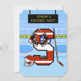 Personlig Initial brev S ishockey Inbjudningar