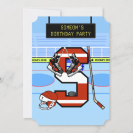 Personlig Initial brev S ishockey Inbjudningar