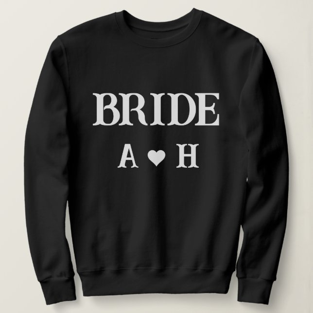 Personlig initial Brud och brudgum namn T Shirt (Design framsida)