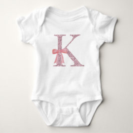 Personlig Initial Flicka ’K’ T Shirt
