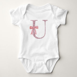 Personlig Initial Flicka ’U’ T Shirt