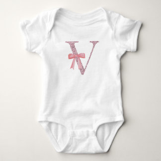 Personlig Initial Flicka ’V’ T Shirt