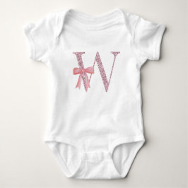 Personlig Initial Flicka ’W’ T Shirt