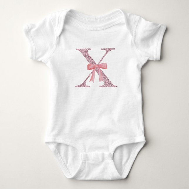 Personlig Initial Flicka ’X’ T Shirt (Framsida)