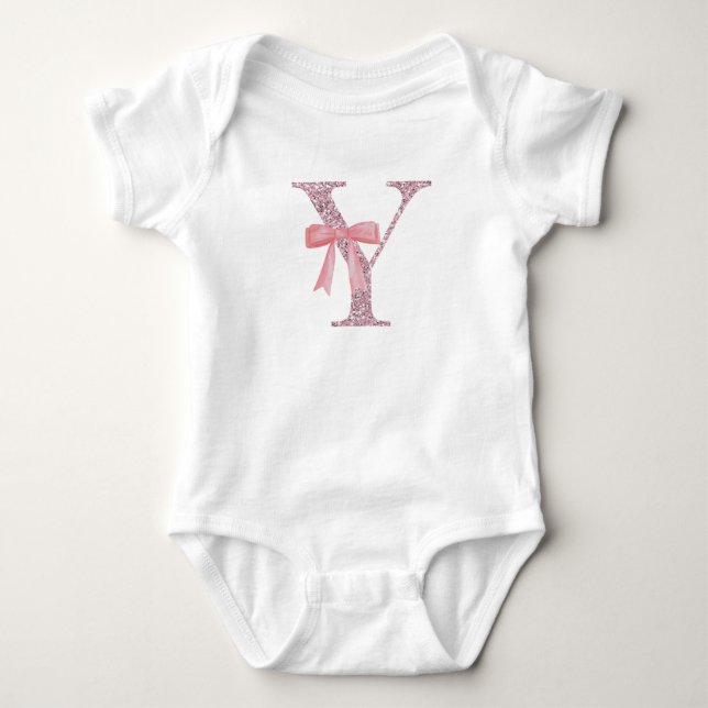 Personlig Initial Flicka ’Y’ T Shirt (Framsida)