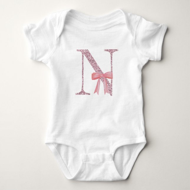 Personlig initial för babyflicka "N" T Shirt (Framsida)