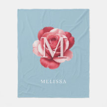 Personlig Initial för Rosa Ros Monogram Namn Ljusb