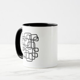 Personlig Initial Minimalistisk Abstrakt Linjekons Mugg