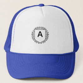 Personlig Initial Monogram Trucker Hatt Keps
