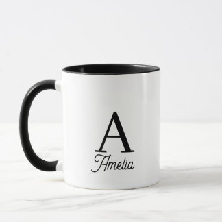 Personlig initial & namn mugg | Anpassad monogram