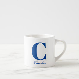 Personlig Initial och Namn Espressomugg
