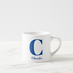 Personlig Initial och Namn Espressomugg