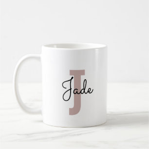 Personlig Initial och Namn Monogram Anpassningsbar Kaffemugg