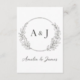 Personlig initialdesign tilläggskort