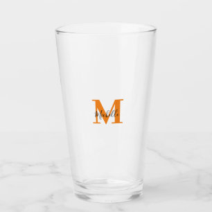Personlig Initialer och Namn Monogram Glaskopp