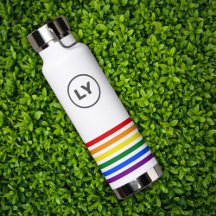 Personlig Initialer Pride Flagga Rand White