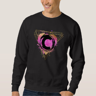 Personlig Initialt C Monogram Brev Deco Cute C Lång Ärmad Tröja