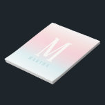 Personlig, inklistrad regnbåge, anteckningsblock n<br><div class="desc">Personligens pastellregnbåge,  namn utformning. Med utrymme för ditt namn och inledande. Det enkla sättet att se coolan ut ur folkmassan.</div>