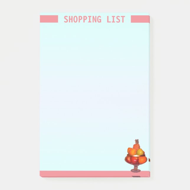 Personlig - inköpslista post-it block (Framsida)