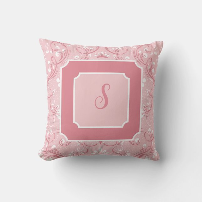 Personlig Inledande Rosa Square Dekorativ kudde (Framsida)