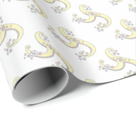 Personlig inpackningspapper med monogram för bokst presentpapper