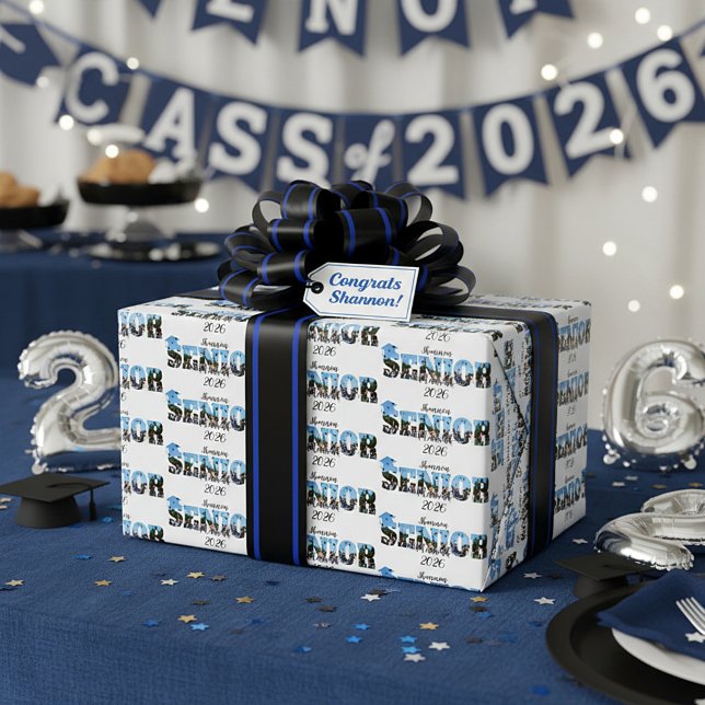 Personlig inramad bild på seniorklass - Inpackning Presentpapper (Skapare uppladdad)