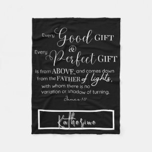 Personlig Inspirational Christian Bible Verse Fleecefilt