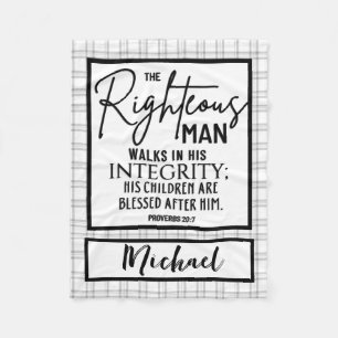 Personlig Inspirational Christian Bible Verse Fleecefilt