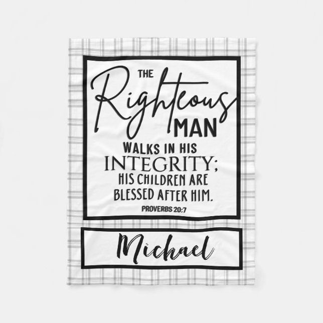Personlig Inspirational Christian Bible Verse Fleecefilt (Framsidan)