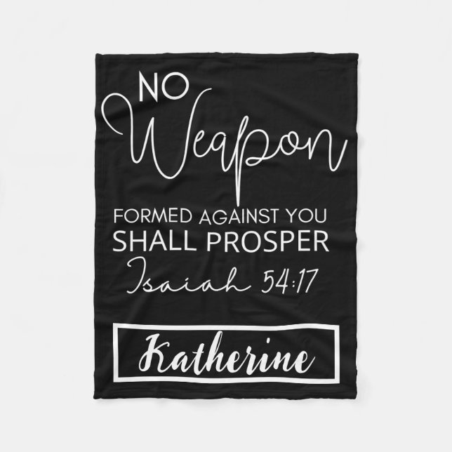 Personlig Inspirational Christian Bible Verse Fleecefilt (Framsidan)