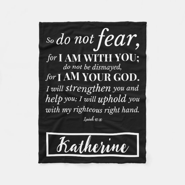Personlig Inspirational Christian Bible Verse Fleecefilt (Framsidan)