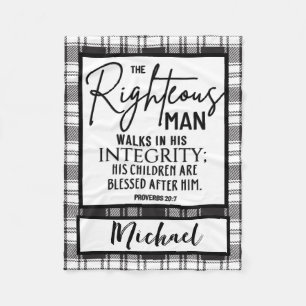 Personlig Inspirational Christian Bible Verse Fleecefilt