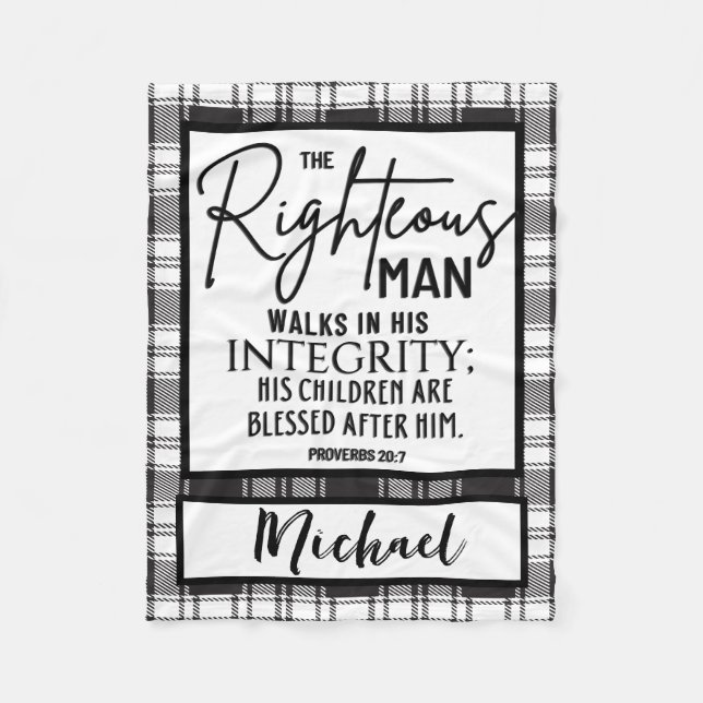 Personlig Inspirational Christian Bible Verse Fleecefilt (Framsidan)