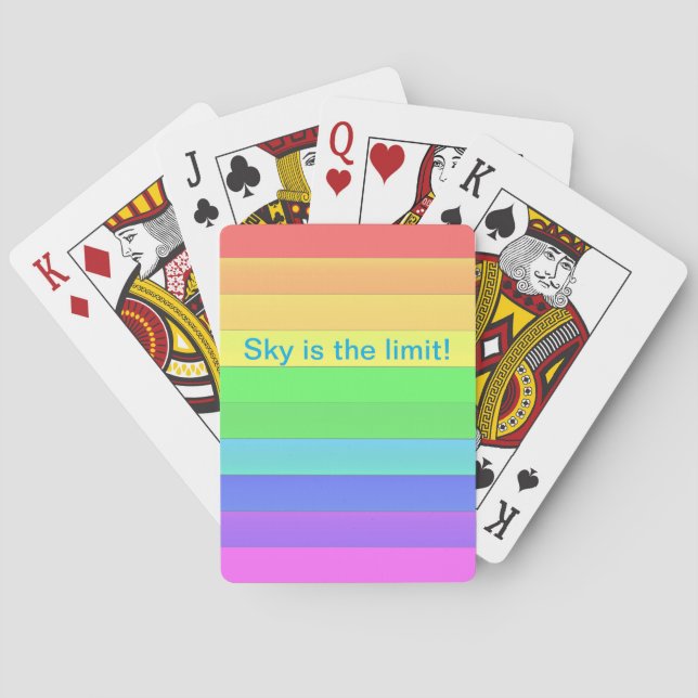 Personlig Inspirational Rainbow Färg Rand Casinokort (Baksidan)