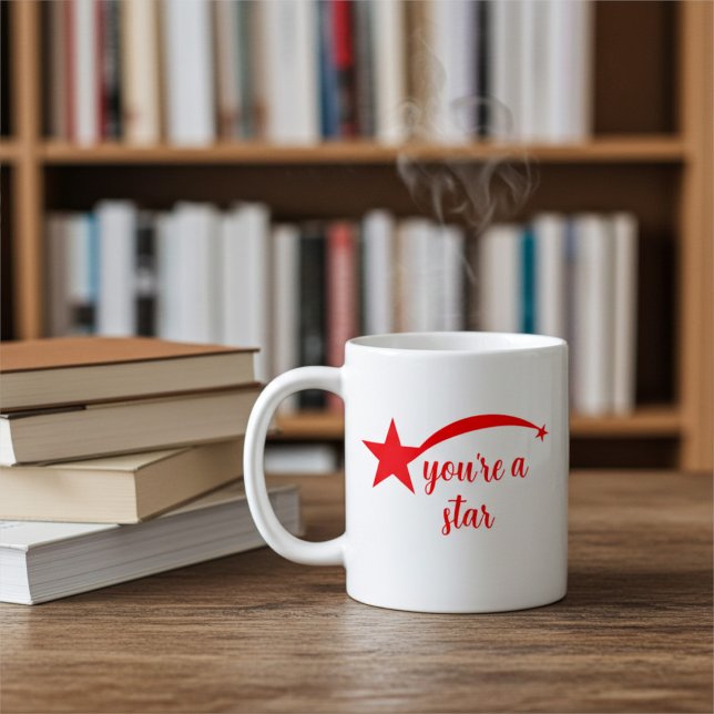 Personlig inspirational Red Stars Mugg (Skapare uppladdad)