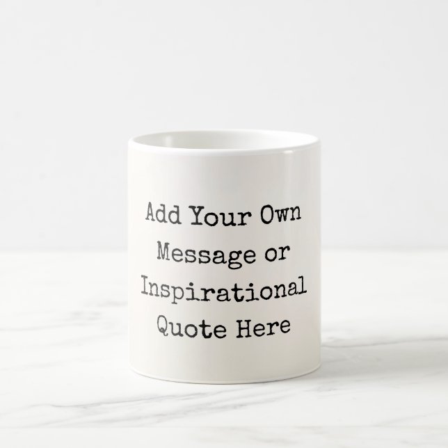Personlig inspirationcitattecken DIY Motivational Kaffemugg (Center)