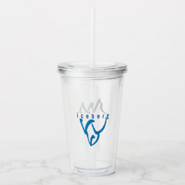 Personlig inspirationskrav Blue Abstrakt Iceberg Take Away Mugg