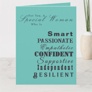 Personlig inspirationskvinna, Tack Kort