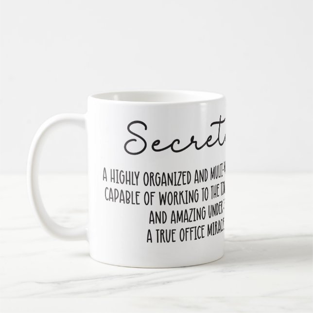 Personlig inspirerande sekreterare Gift Kaffemugg (Vänster)