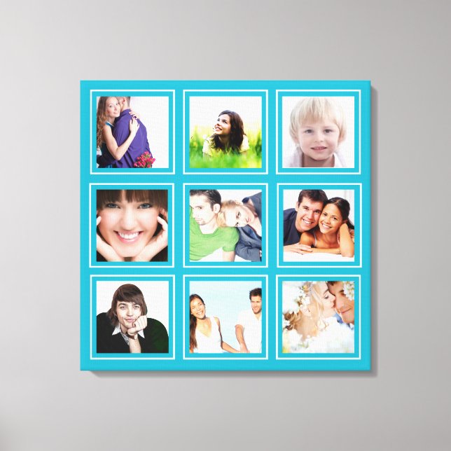 Personlig Instagram-fotocollage Canvastryck (Framsida)