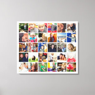 Personlig Instagram-fotocollage Canvastryck