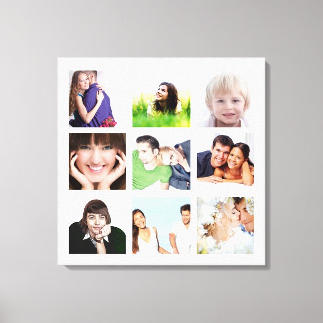 Personlig Instagram-fotocollage Canvastryck (Framsida)