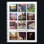 Personlig Instagram Photo Notebook Anteckningsbok<br><div class="desc">Anpassa med 12 av ditt favoritprogram Instagram bilder och din egen text till en roligt skola eller en arbetsanteckningsbok på egen hand!</div>