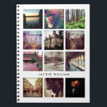 Personlig Instagram Photo Notebook Anteckningsbok<br><div class="desc">Anpassa med 12 av ditt favoritprogram Instagram bilder och din egen text till en roligt skola eller en arbetsanteckningsbok på egen hand!</div>