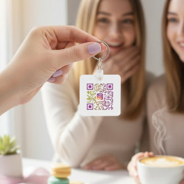 Personlig Instagram QR-kod Nyckelring