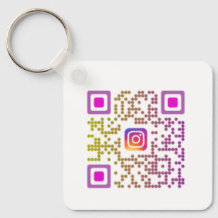 Personlig Instagram QR-kod Nyckelring