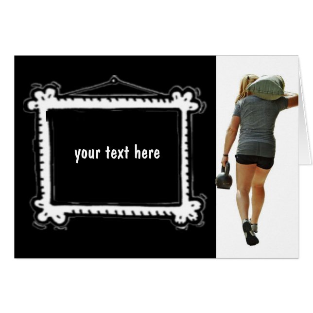 Personlig instruktör hälsningskort (Framsidan Horizontal)