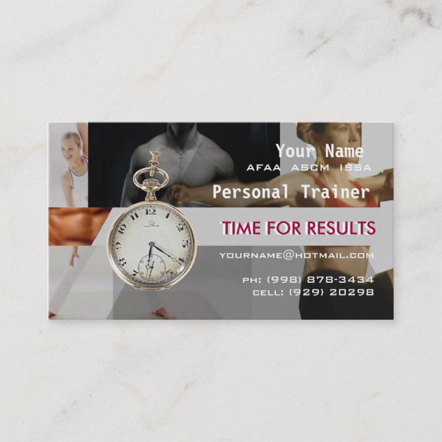 Personlig instruktör visitkort (Framsida)